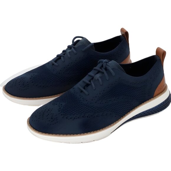 Cole Haan Men's Grand Evolution Stitchlite Wingtip Oxford Sneakers Navy US 10M - Picture 2 of 6
